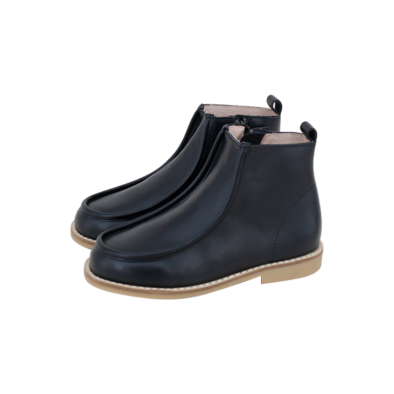 Model 6 Black Leather  Kiddie Booties