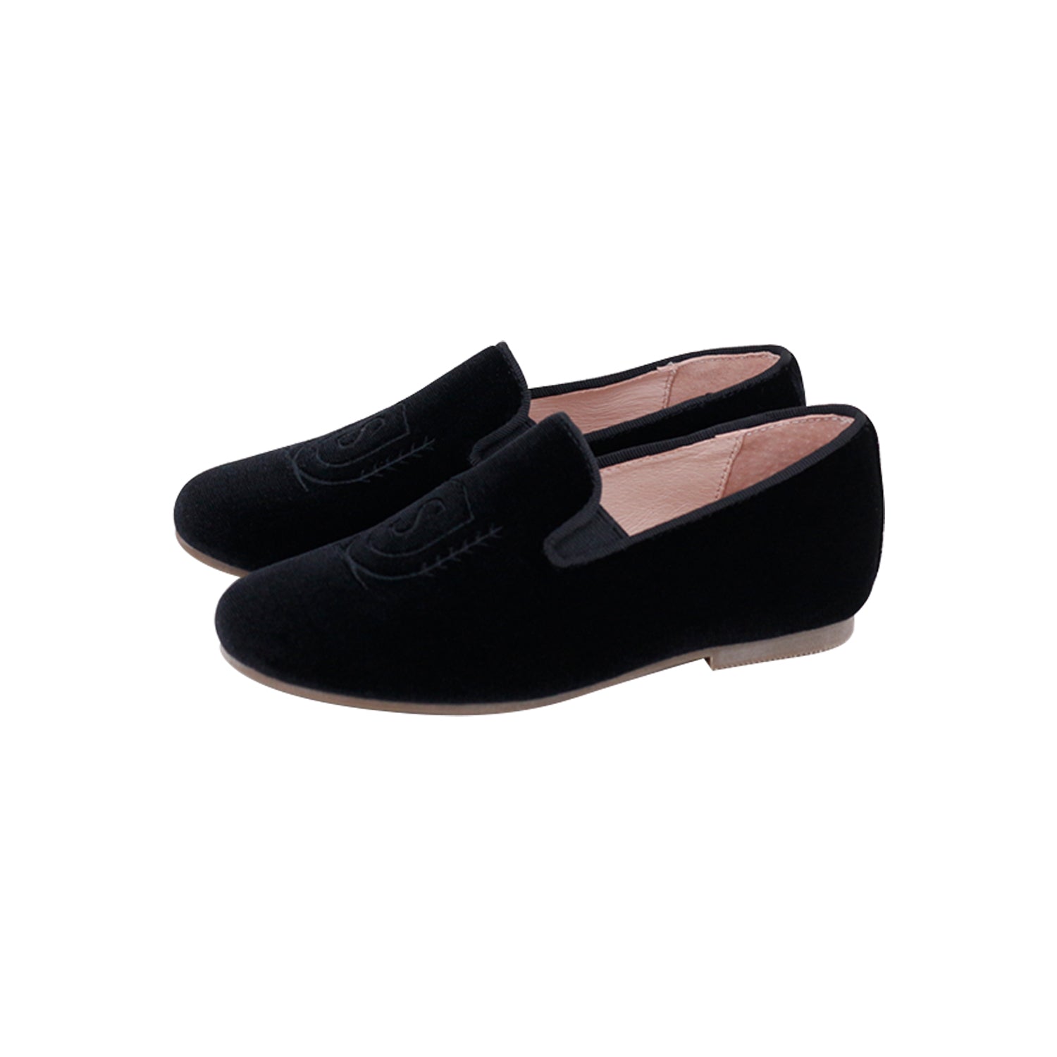 Black Velvet With Emblem Classic Slip-on