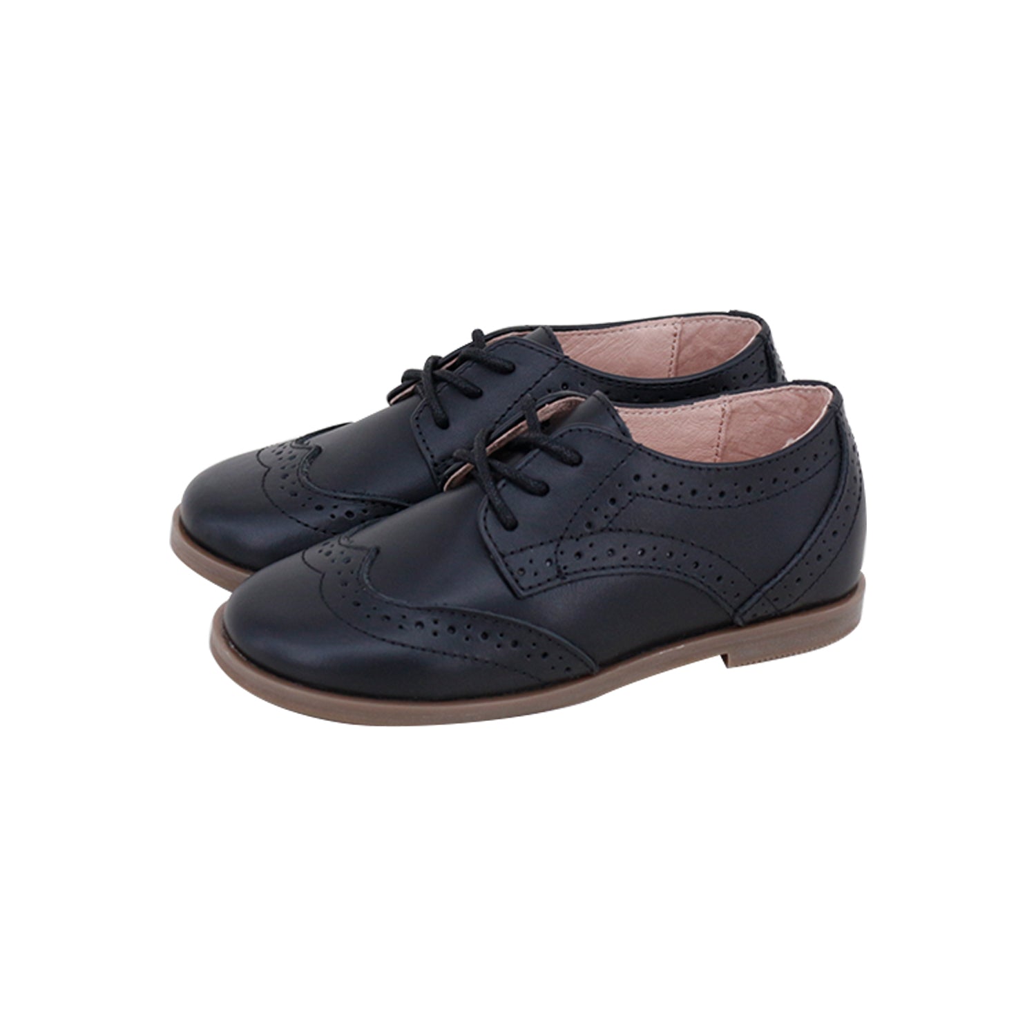Model C1 Black Leather  Wing-tip Laces
