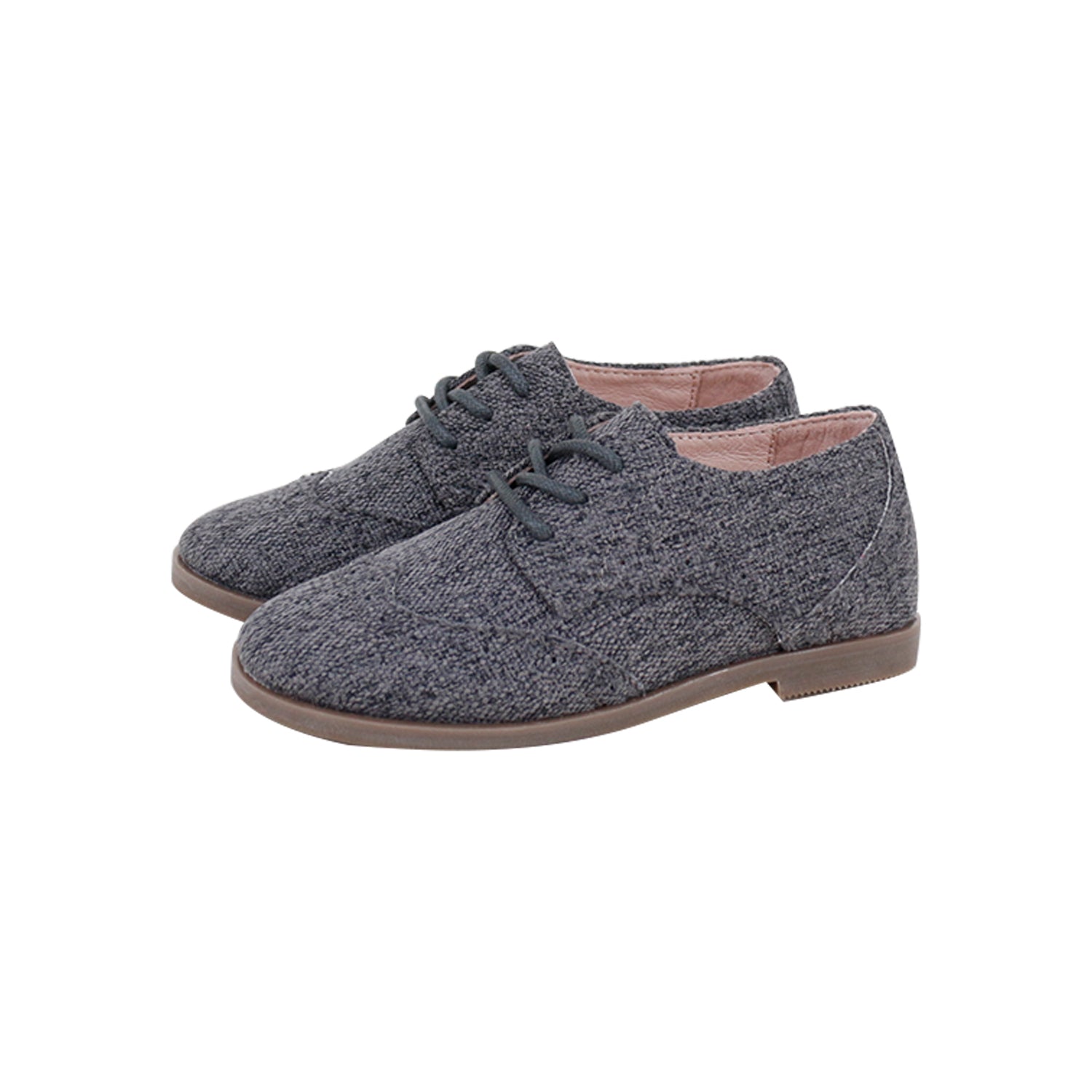Model C1 Gray Fabric Wing-tip Laces