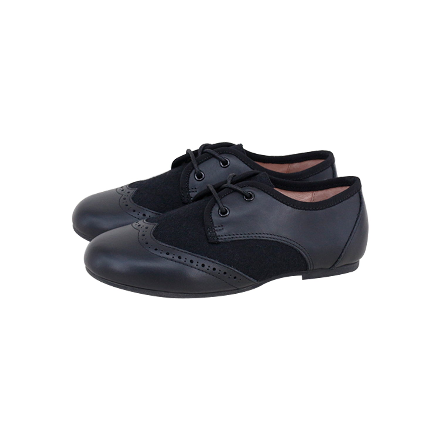 Model C2 Black + Wool Wing-tip Laces
