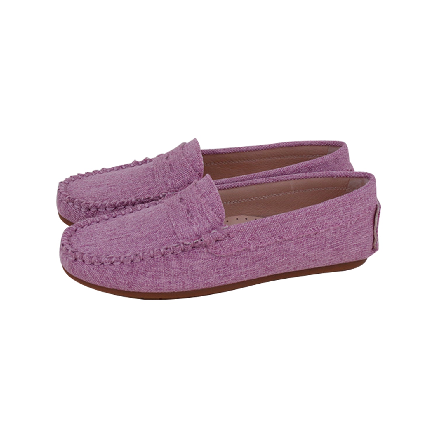 Purple Denim Fabric Penny Loafer