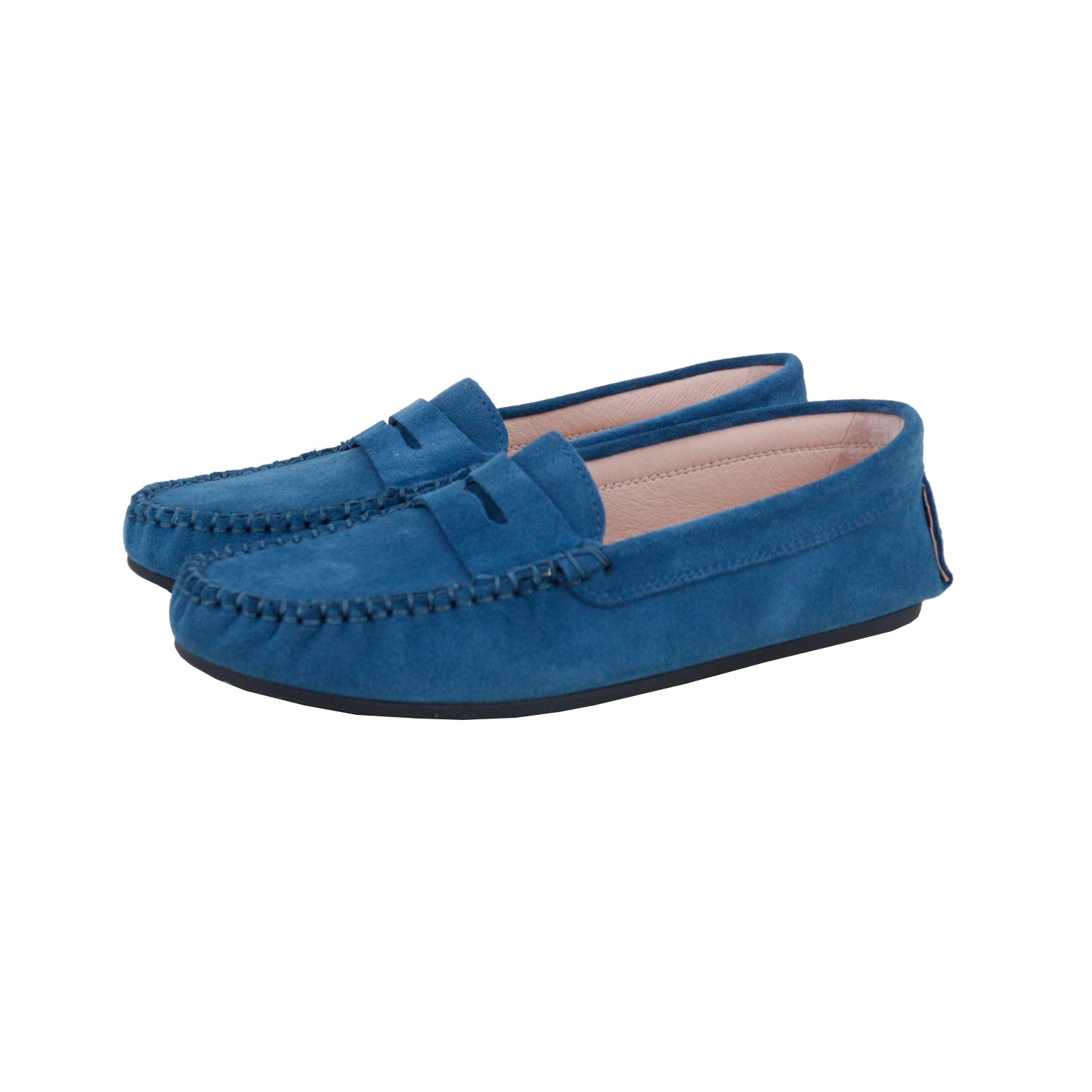 Model E1 Blue Suede  Penny Loafer
