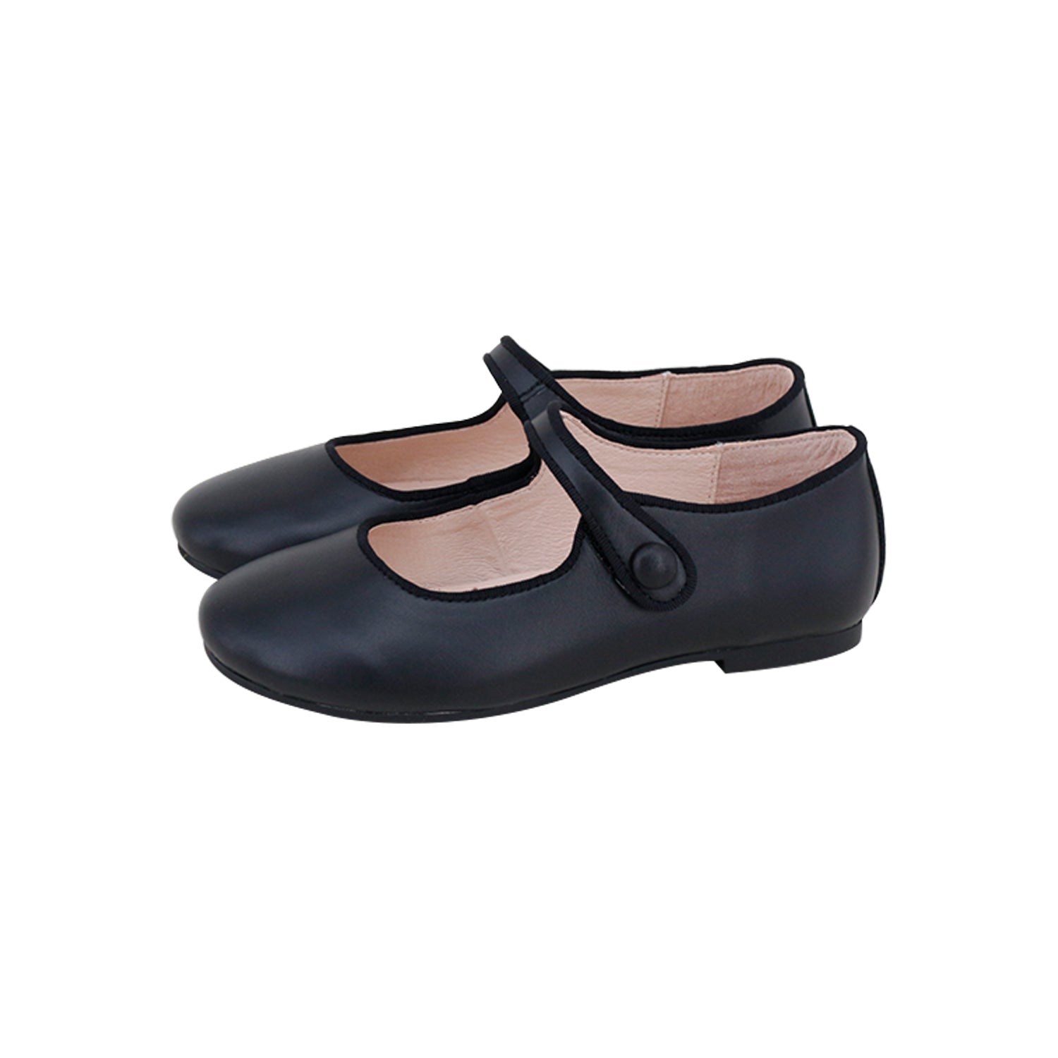 Model F1 Black Leather Mary Jane Velcro