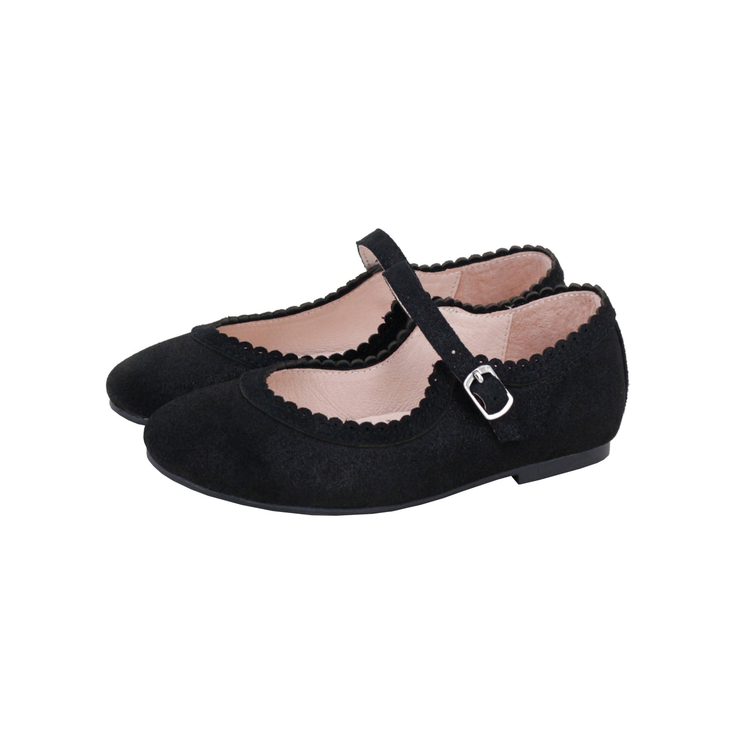 Model F3 Black Embossed Mary Jane Buckle