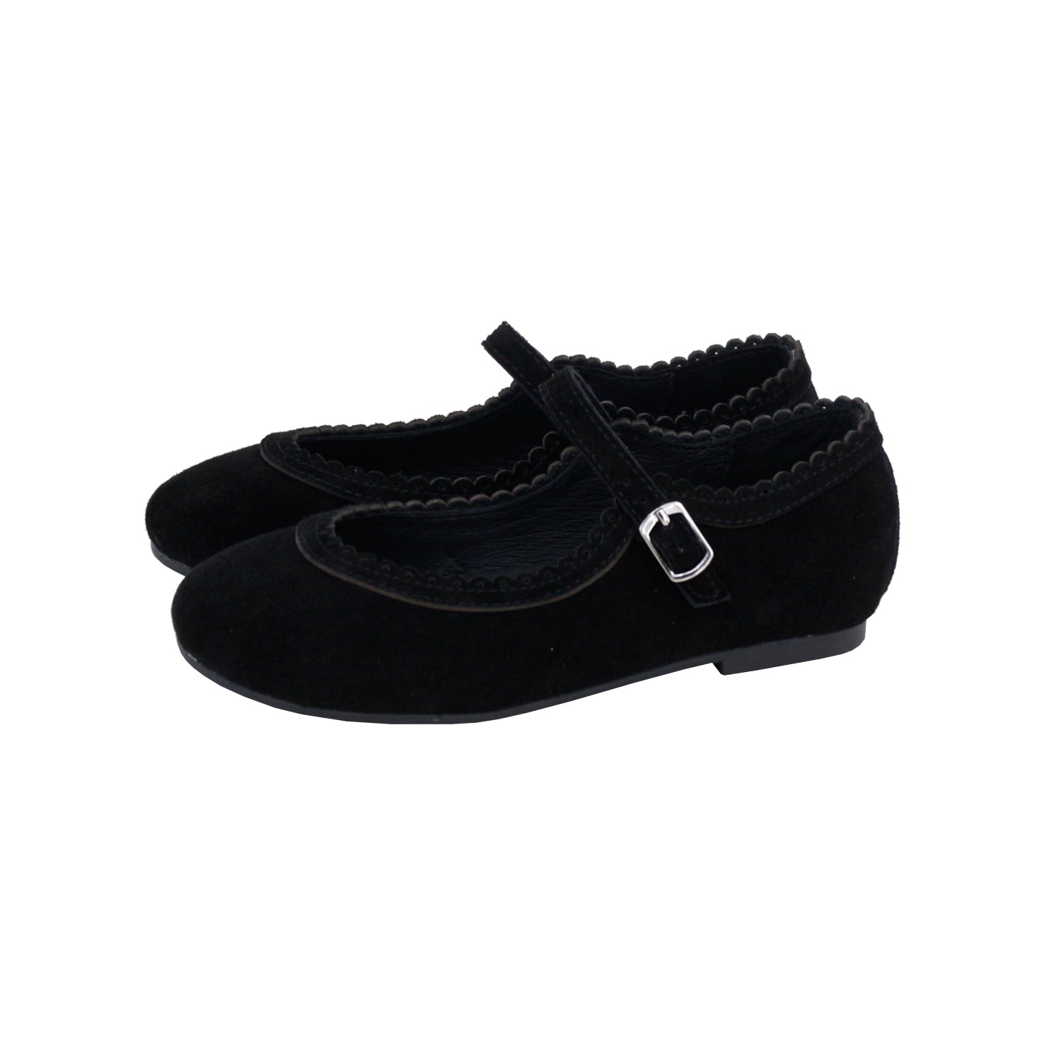 Model F3 Black Suede Mary Jane Buckle