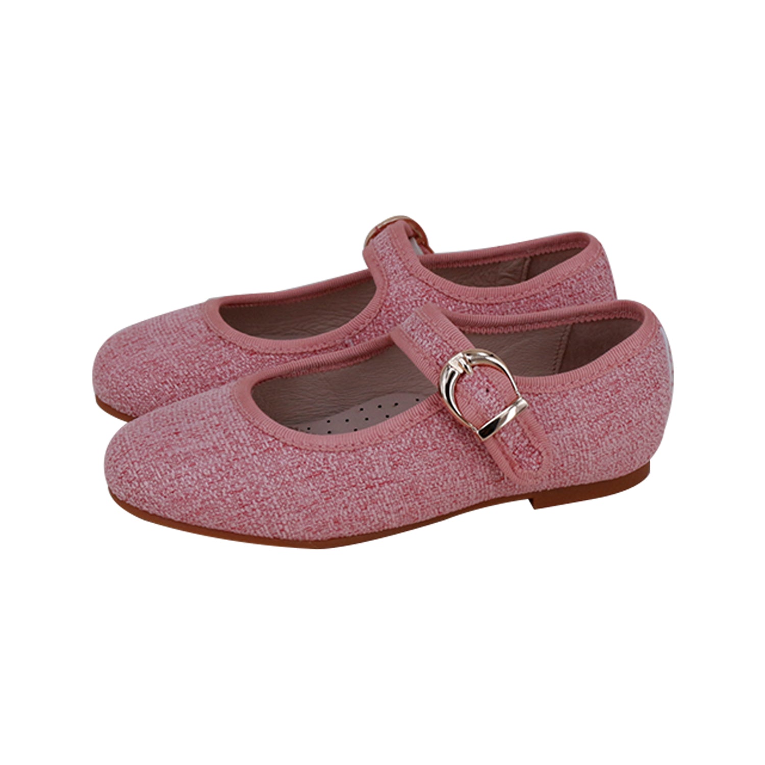 Coral Linen Buckle Mary Jane
