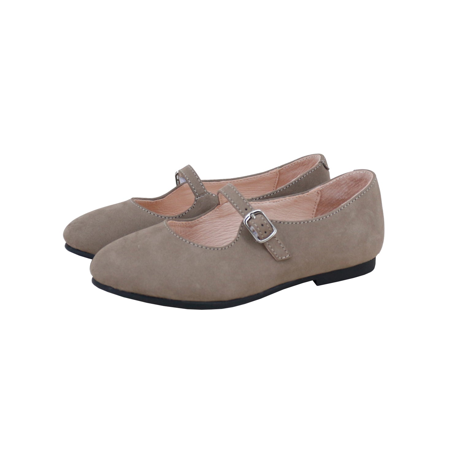 Model G Dark Beige Suede Front Strap Mary Jane