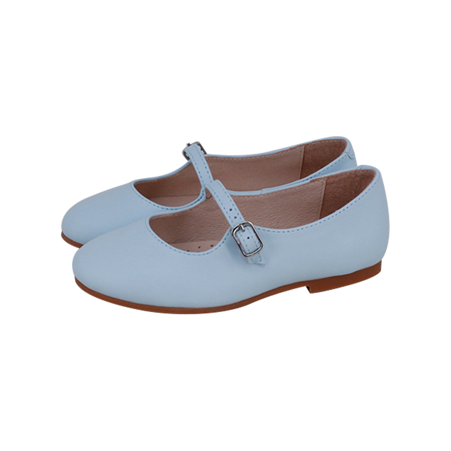 Light Blue Leather Front Strap