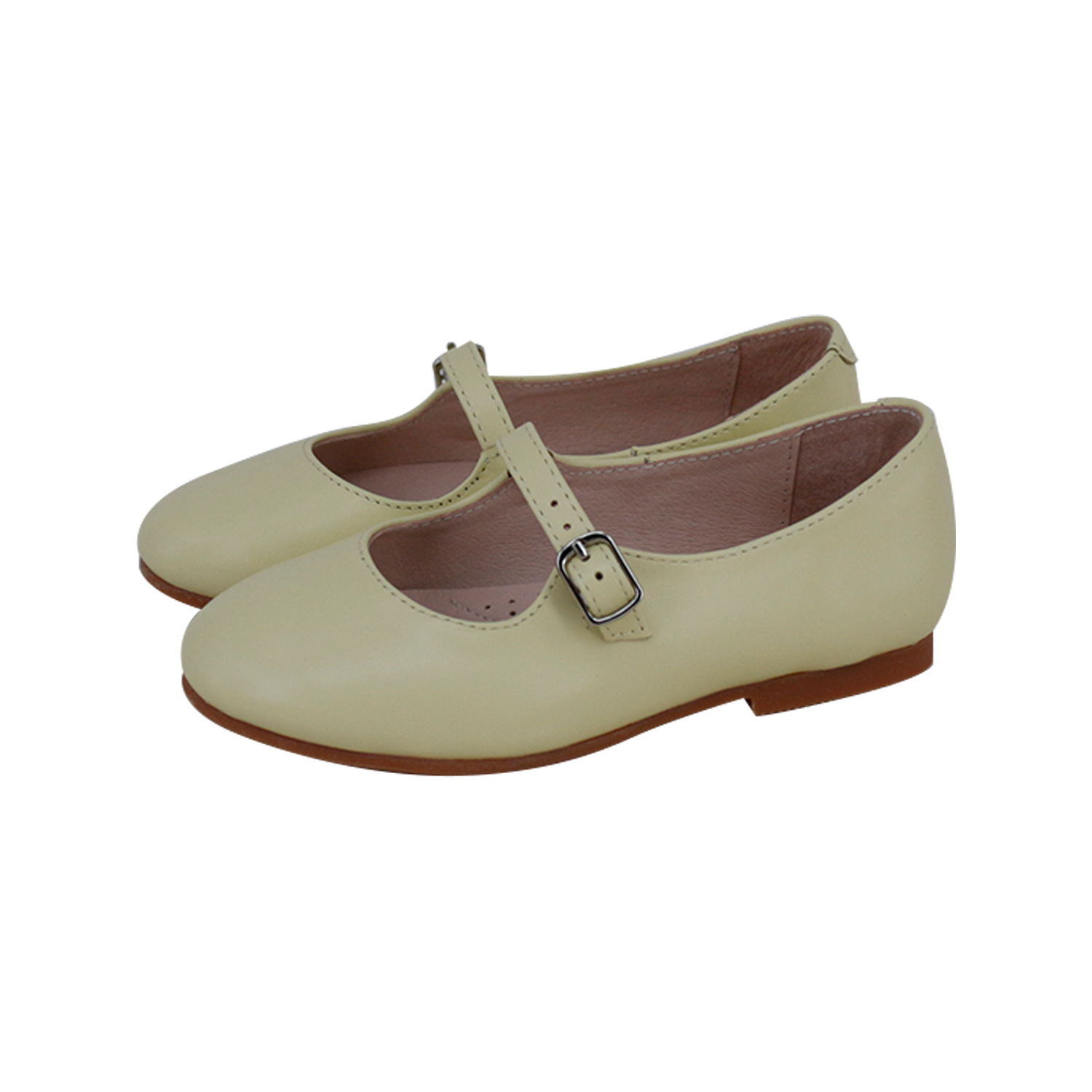 Pale Yellow Leather Front Strap