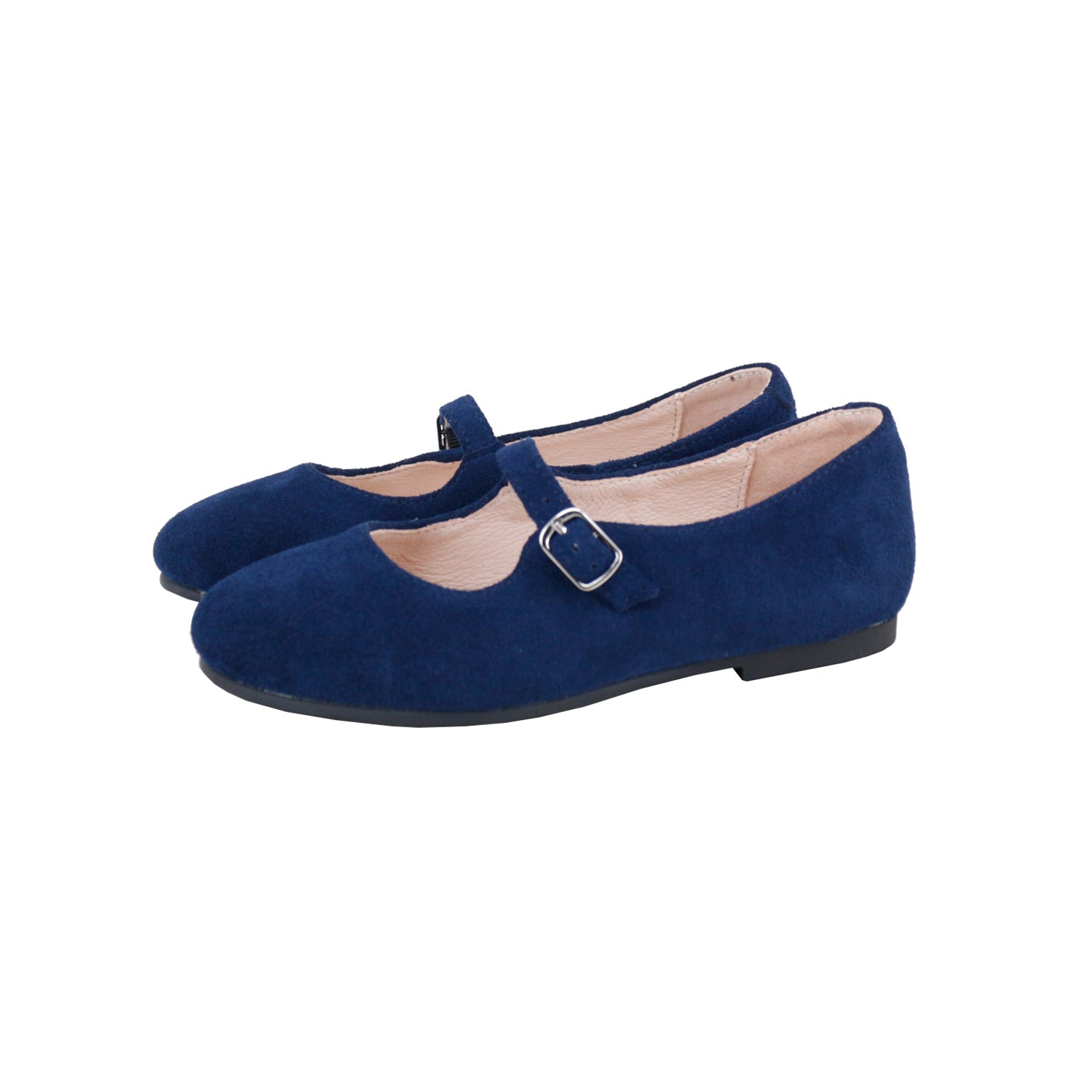 Model G Navy Suede Front Strap Mary Jane