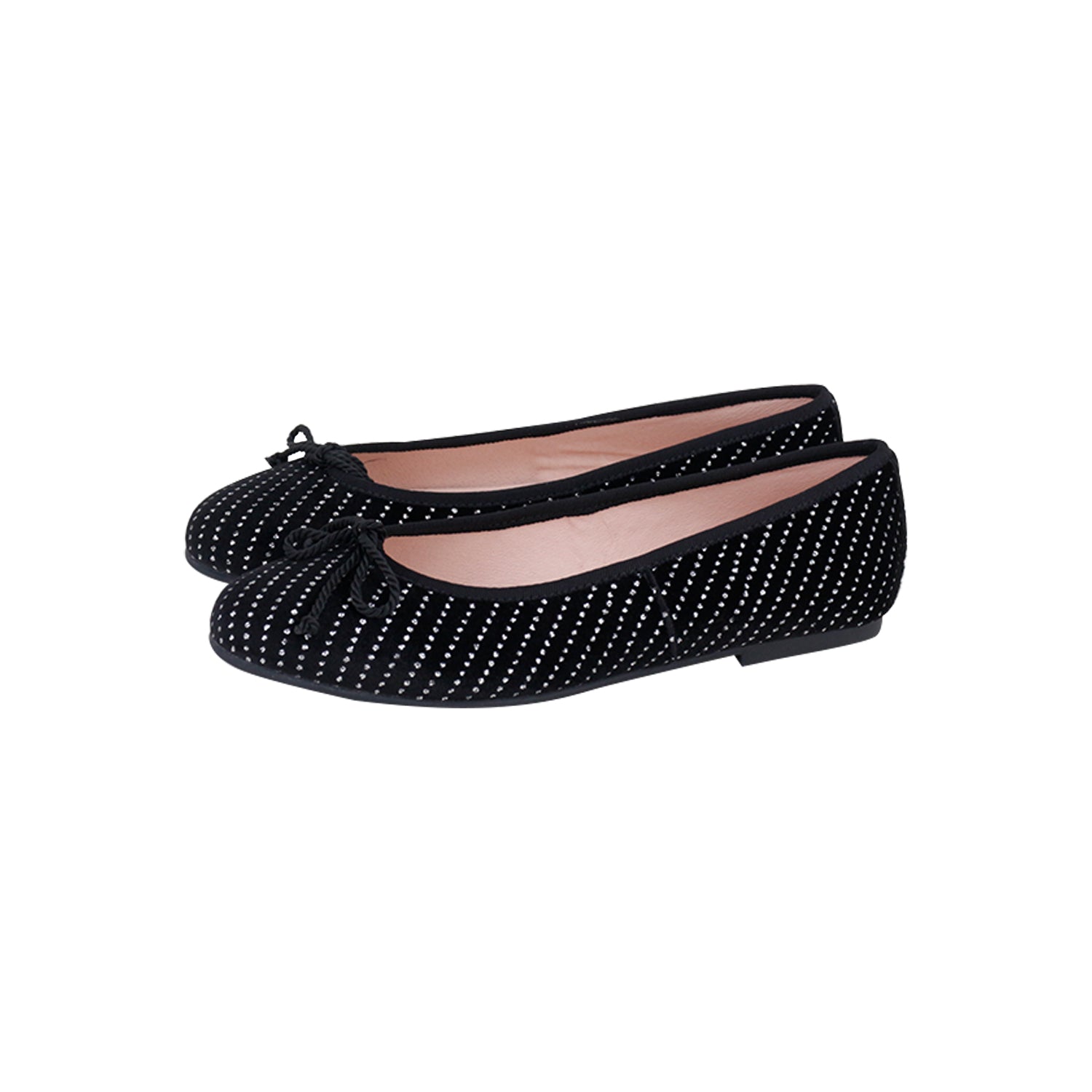 Model K Black Velvet Stones  Ballet Flat
