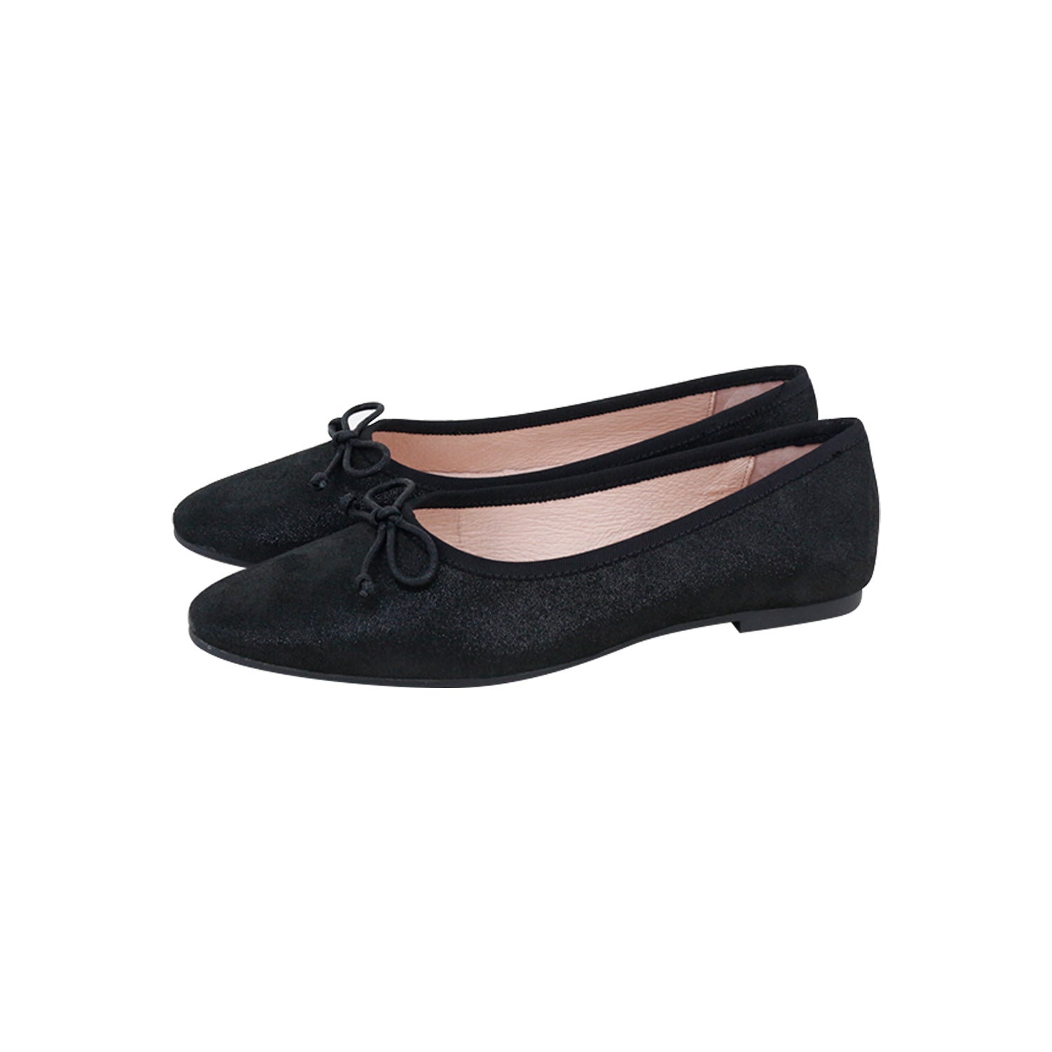 Model L Black Embossed Round Front Flat