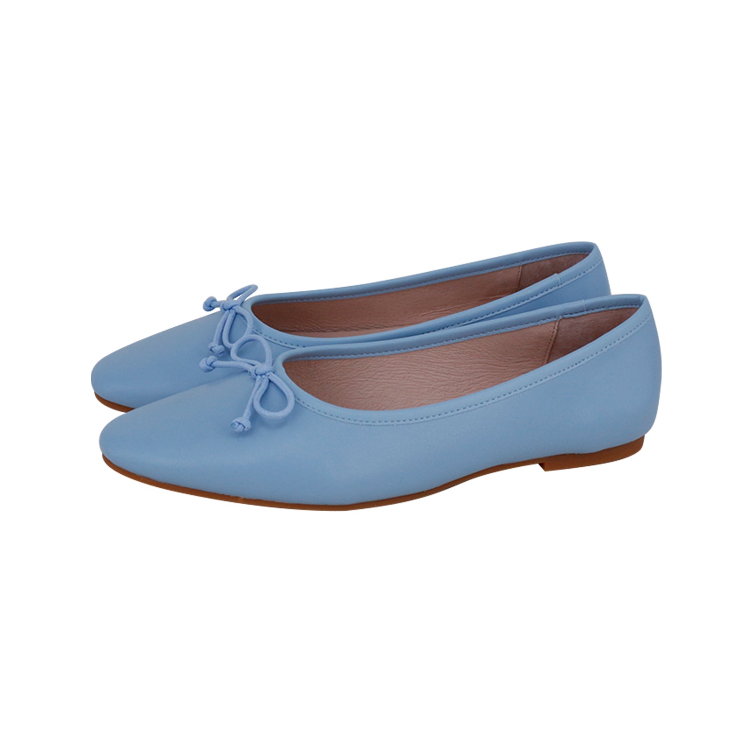 Light Blue Round Front Flat