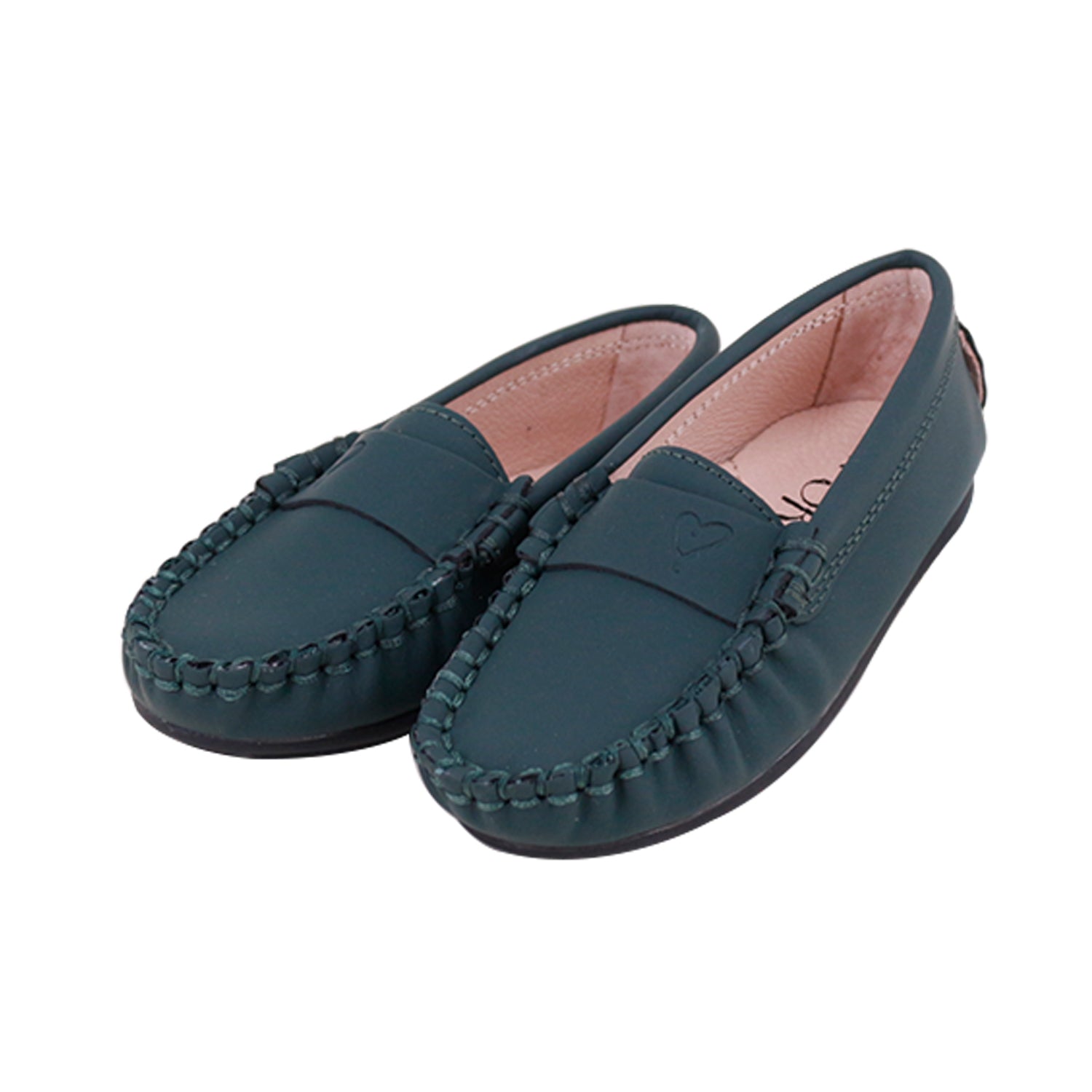 Dark Green Heart Moccasin